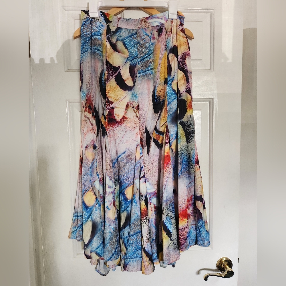 Anthropologie colorful boho skirt